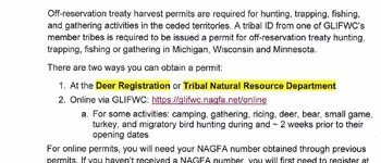 Off-Reservation Permit Issuance